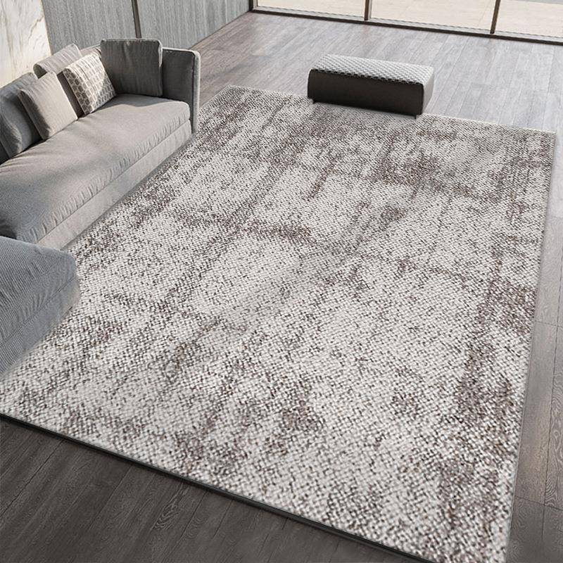 款轻奢极简卧毯子网纯色圈绒tpr圈绒新红民宿酒店客厅地毯地垫灰