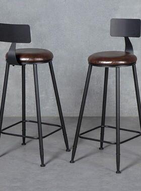 工网业风高脚酒凳吧椅高JTI椅高凳吧凳高脚凳椅高脚子红吧台椅子