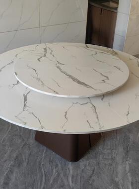 家桌折叠圆桌面圆台面带玻用璃盘酒店餐对折圆WKU转形大桌面板15J