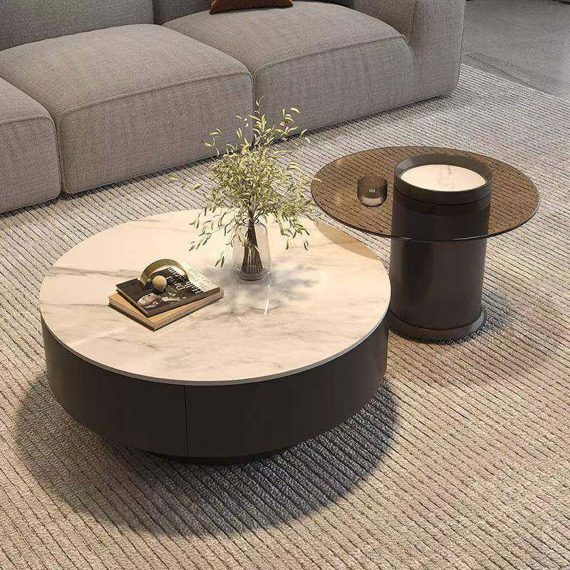 IIF组意式板轻奢岩茶几极简储物客厅小约户型茶室简感圆形茶几边,电子元器件市场,其它元器件,淘宝优惠券,粉丝福利购,淘宝优惠卷