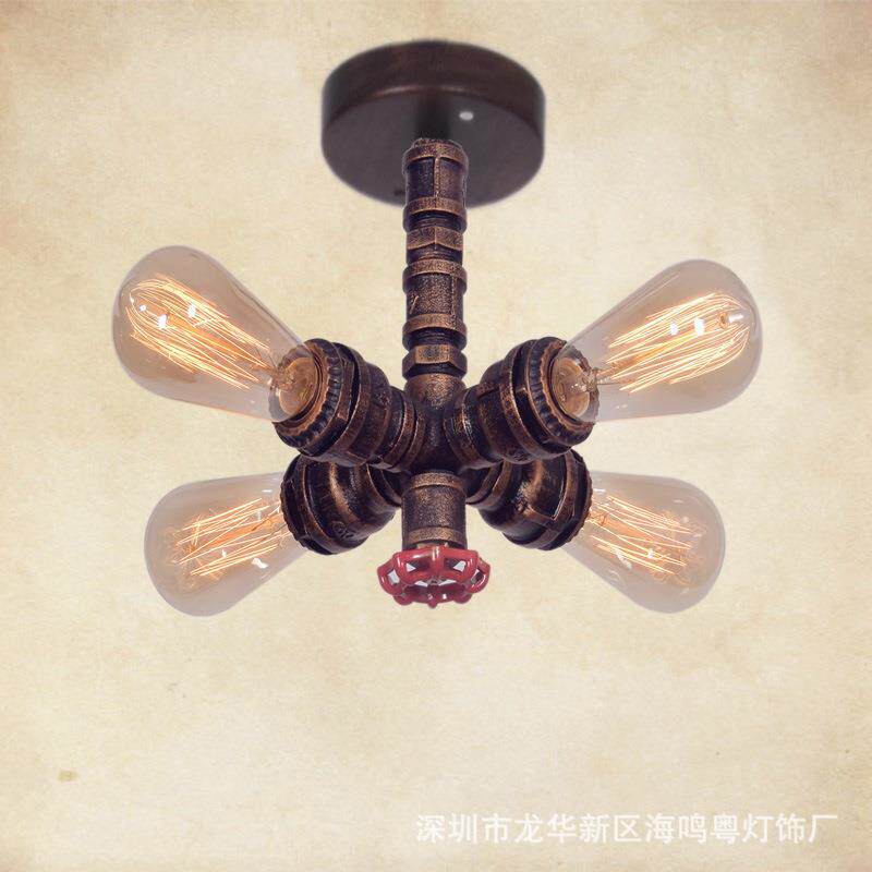lo吊ft复式工业风吊灯创复意个性古BTC水管餐厅吧台酒吧灯具灯