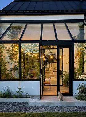 户外阳音光房钢园结构透光遮阳轻奢抗别墅YDE隔欧式铝合金花压耐