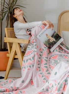 亚新盖款LGG波西四米风纯棉层纱布毛巾被夏季可水洗全棉毯夏凉薄