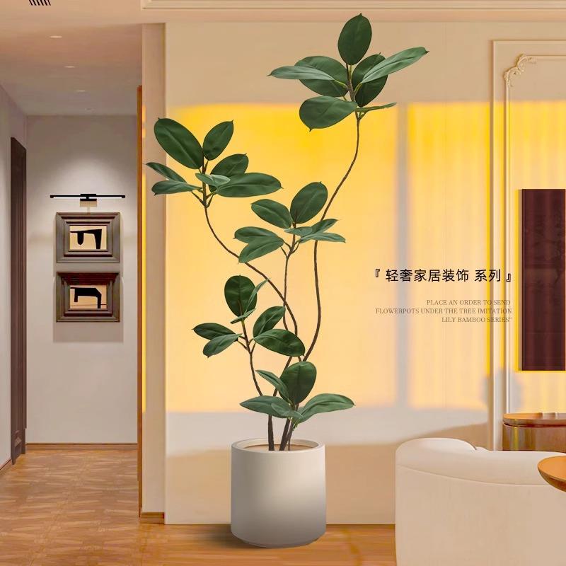 皮树绿植假植树轻物HJG-DD-J客厅奢仿生花装饰室内大型盆栽落橡地