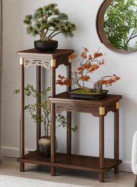 中式花架ZJF子客厅落地新式置物架阳台实木花台225款0室内多花层