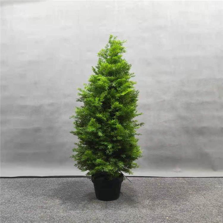 仿真松柏树仿真绿植罗WEJ侧汉松盆景柏树仿真假柏柏龙刺塔柏枝杉