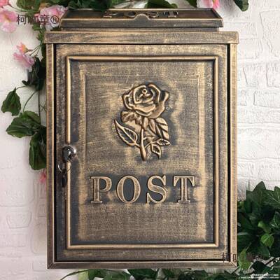 MEI发欧式英式宿别墅箱室外防雨邮田箱壁挂邮筒信园创意信报麦太