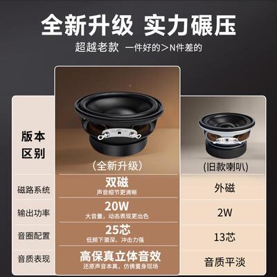 精歌源52mm圆2寸25芯小音响5内磁8欧形1W全户频外SIF语音喇叭扬声
