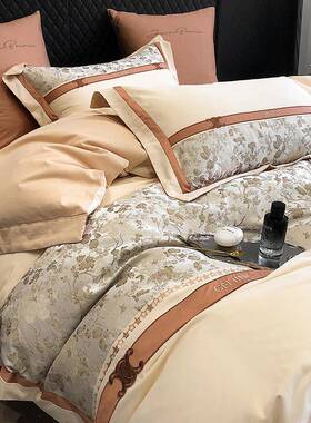 轻奢秋季全磨毛四件GCN套复古花棉卉提冬花被套柔软厚1.加8m床上