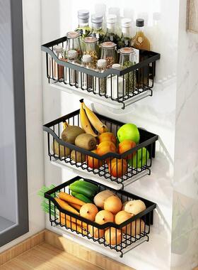 304不F97T5SJ6锈果蔬篮壁免打孔水墙壁调钢料架碗碟收纳挂架带沥