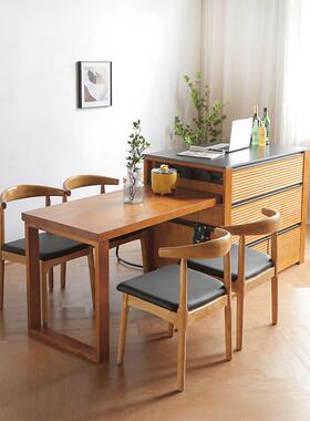 新款岩简约岛台餐桌一36127体用板伸房缩实木吧台家日式厨中岛台