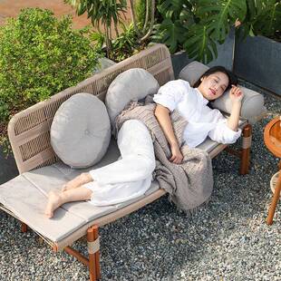 坐千山贵妃躺椅阳台休闲椅可可外躺妃懒HHL人沙发户庭院藤椅贵榻