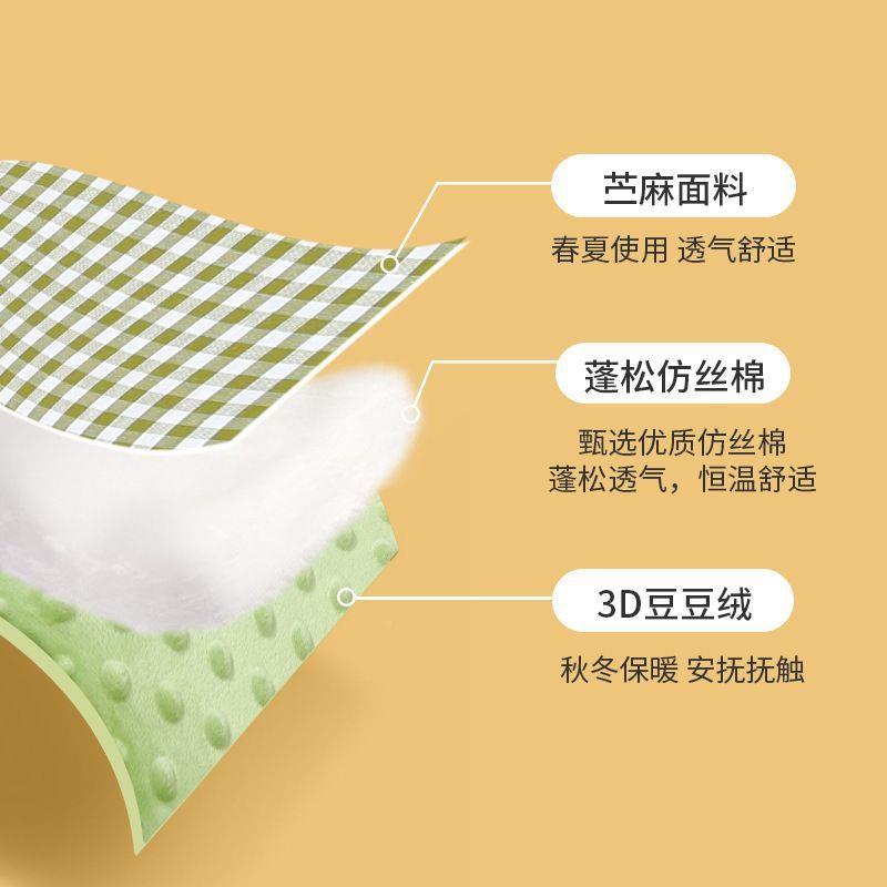 婴儿车垫推车棉厂家直供遛娃坐苎麻四季通用后背保暖靠垫子秋用冬