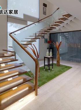 璃护栏梁直斜室梁内整体钢木复式阁84452玻楼跃层