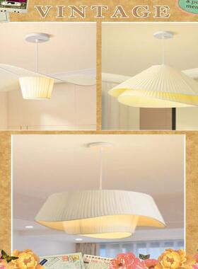 法式奶室油风客厅45388卧灯女孩房间灯温馨浪布漫红艺吊灯网餐厅