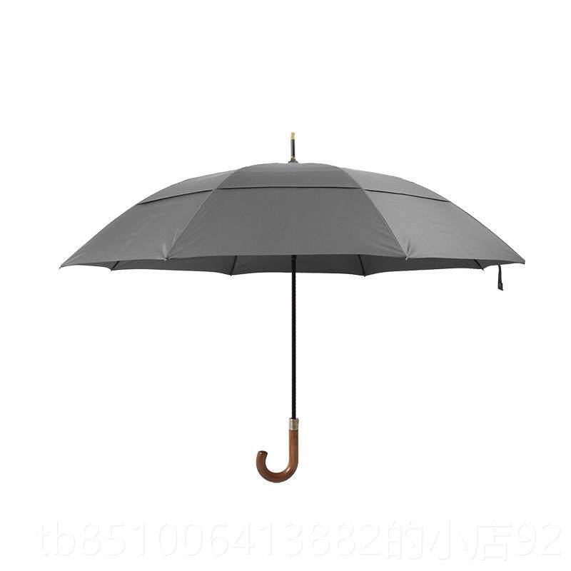 高档雨伞英直伦绅士雨男复古实木长柄暴防风双层超台大柄双人简约