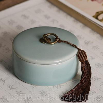 高档创意中国风多功能学生墨法陶瓷盛用墨海墨盒带盖汁砚台毛笔书