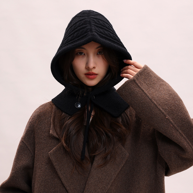 复古红巴拉克拉法帽保暖一体