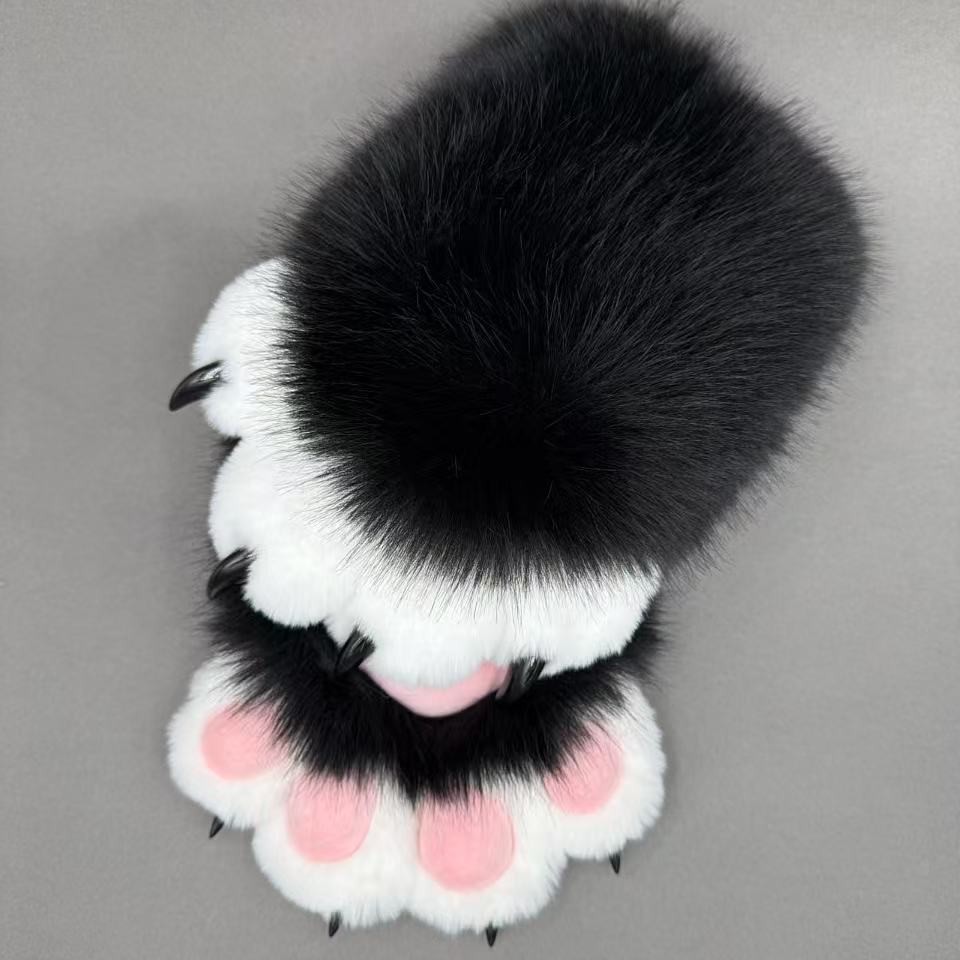 福瑞兽彩色兽爪手套现成品