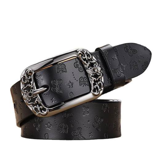 女款真皮复古针扣百搭腰带