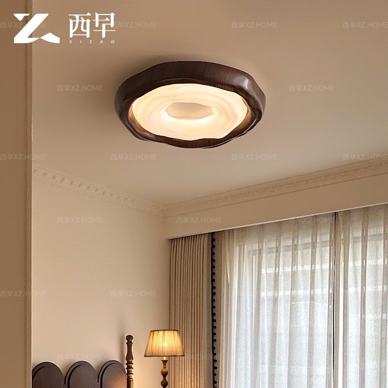 曲奇中古卧室护眼吸顶灯复古书房浪漫高级感全光谱2025新款LED灯