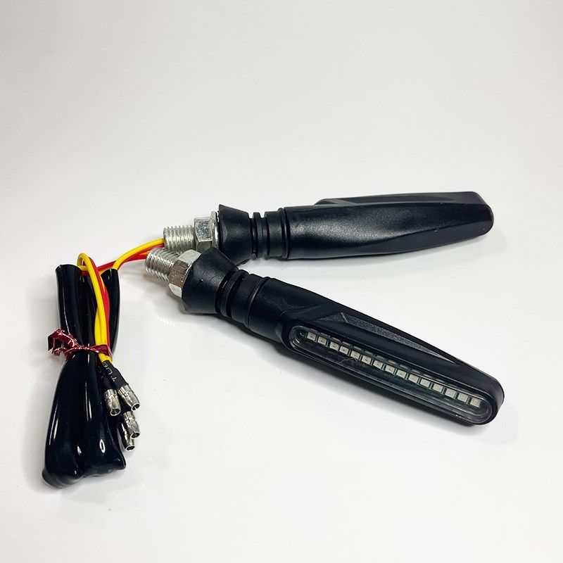 摩托车转向灯12V LED流水转向灯电动车转向灯加装转弯灯后转向灯