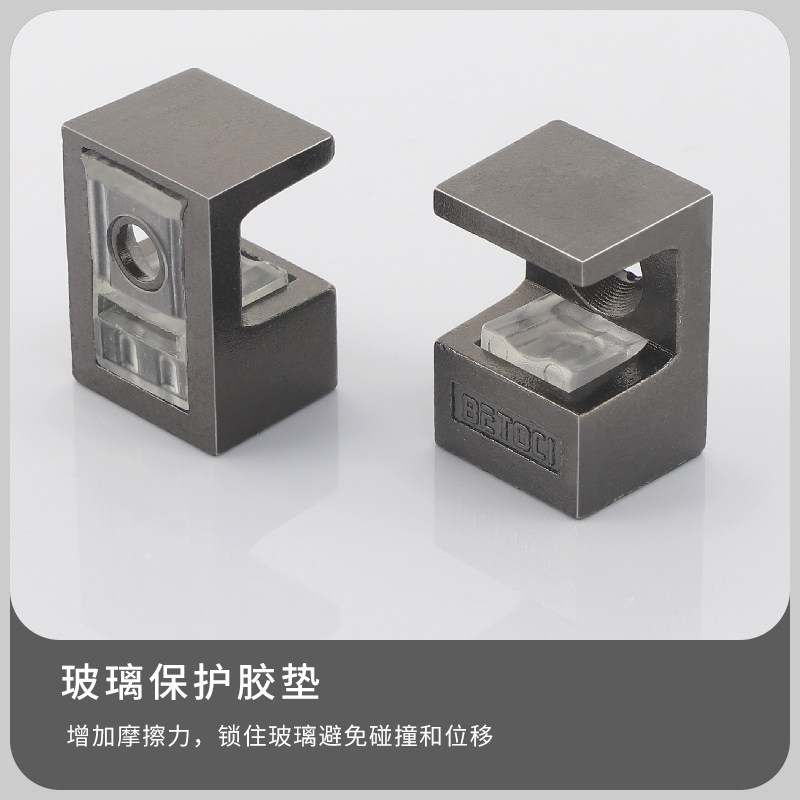 玻璃夹隔板钉极简风衣柜层板托支架活动橱柜可调节固定夹五金配件