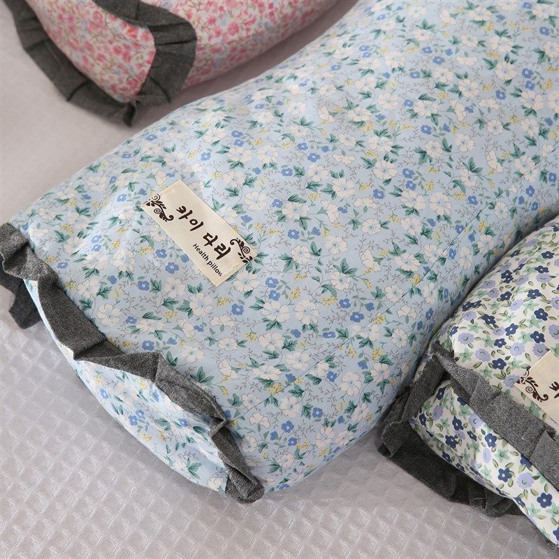 韩国碎花荞麦壳枕头新款小蛮腰枕颈椎枕木耳边纯棉单人枕学生硬枕,床上用品,枕头/枕芯,淘宝优惠券,粉丝福利购,淘宝优惠卷