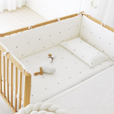 婴儿床围栏软包防撞床围宝宝儿童拼接床护栏围栏挡布纯棉加高定制