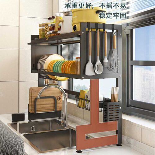 厨房台面翻盖柜式防尘水槽池上放置物洗碗碟盘筷沥水收纳架多功能