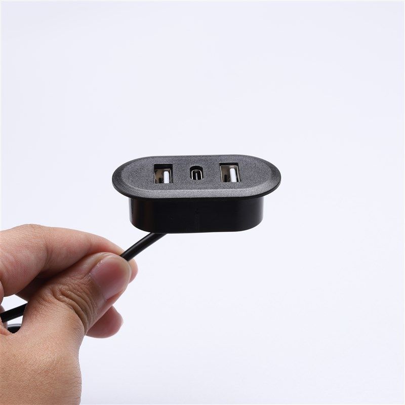 桌面嵌入式USB充电器多功能内嵌式家具书桌床头柜带Typec插座,电子/电工,USB插座/快充插座,淘宝优惠券,粉丝福利购,淘宝优惠卷