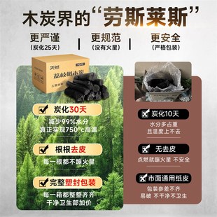 围炉煮茶无烟碳荔枝果木炭碳烤炉速燃烧烤火专用室内纯原木竹炭块