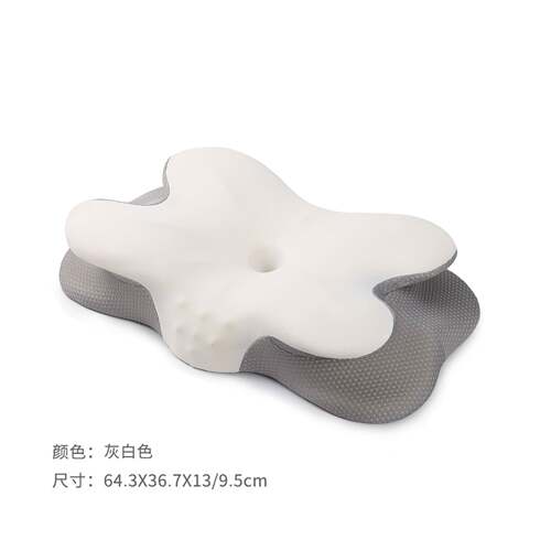 慢弹记忆灰点子睡枕头护颈觉专用深睡记棉忆枕睡睡眠枕头p回ro侧