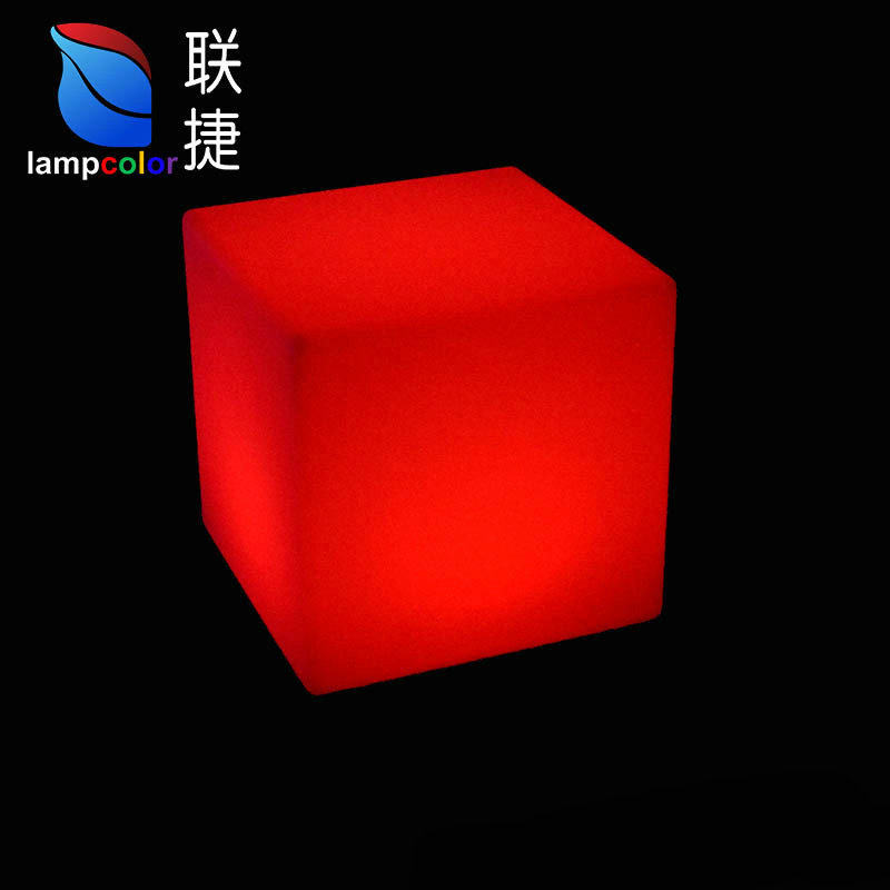 户外发光方凳广场LED多彩立方体装饰景观灯充电遥控庭院方块灯