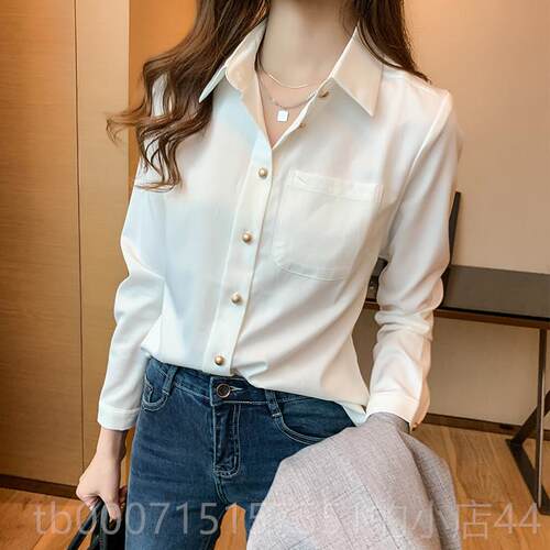 正品春装202年新款职业白衬衫女装长袖5通衣勤正面试衬高级感气质