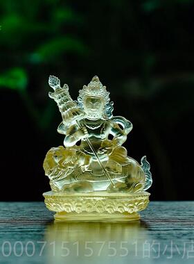 正品禅乐佛艺纯手工传密术宗古代彩艺色玻璃宝天王佛像和尚小藏工