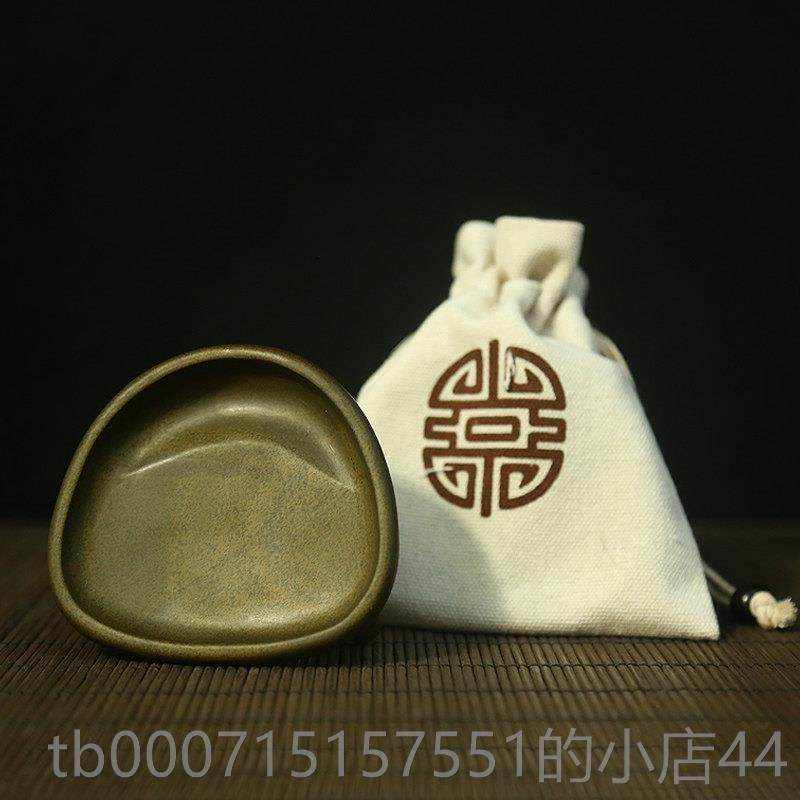 正品国家非遗 歙砚台《三足鼎立》纯手工砚 天然鱼籽歙县砚台精砚,文具电教/文化用品/商务用品,文房四宝,淘宝优惠券,粉丝福利购,淘宝优惠卷