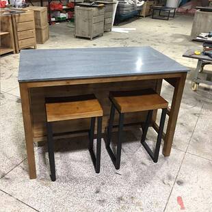 高档式 复古实木餐边柜创意厨房中岛操台作料理台客厅餐桌收纳美备