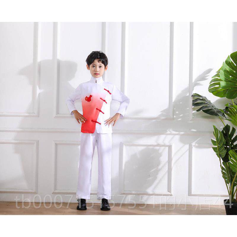 正品元旦童大合唱演出服装小男女童中国风初中生生学红歌会儿朗诵