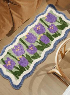 小新n清s风儿童房ali-7445床边毯少女心室隔凉植i绒地毯家用阳台