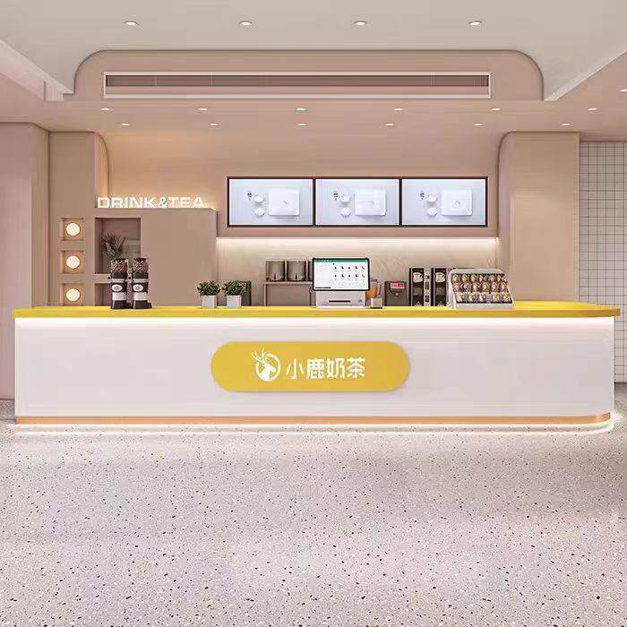 台奶茶店蛋糕甜品店收银前台咖啡台厅吧台台接待店铺柜烤漆LUMIE