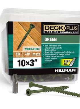 跨境 Deck Plus 48405 木螺钉 #10 x 3,绿色