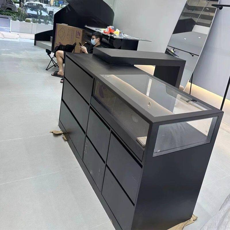 GYA中岛玻璃服装店流水展示台展示收银台储物柜柜台摆件吧台陈列