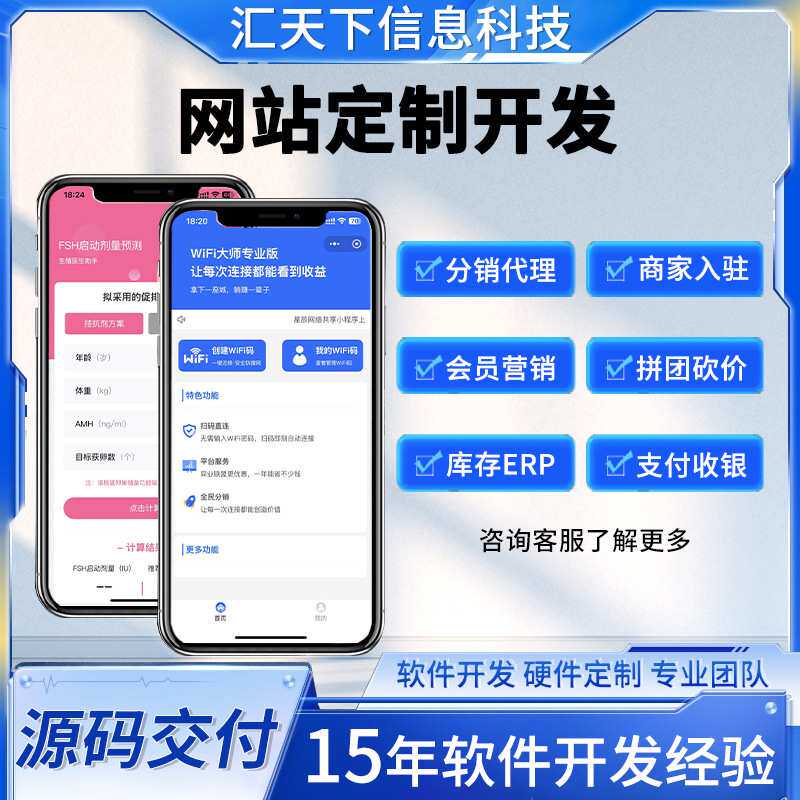 高端精美网页设计开发功能性网站开发手机电脑小程序智能客服制作