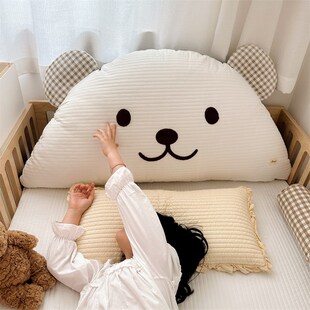 儿童床头靠垫软包纯棉女孩可爱床上靠枕垫抱枕榻榻米大靠背可拆洗