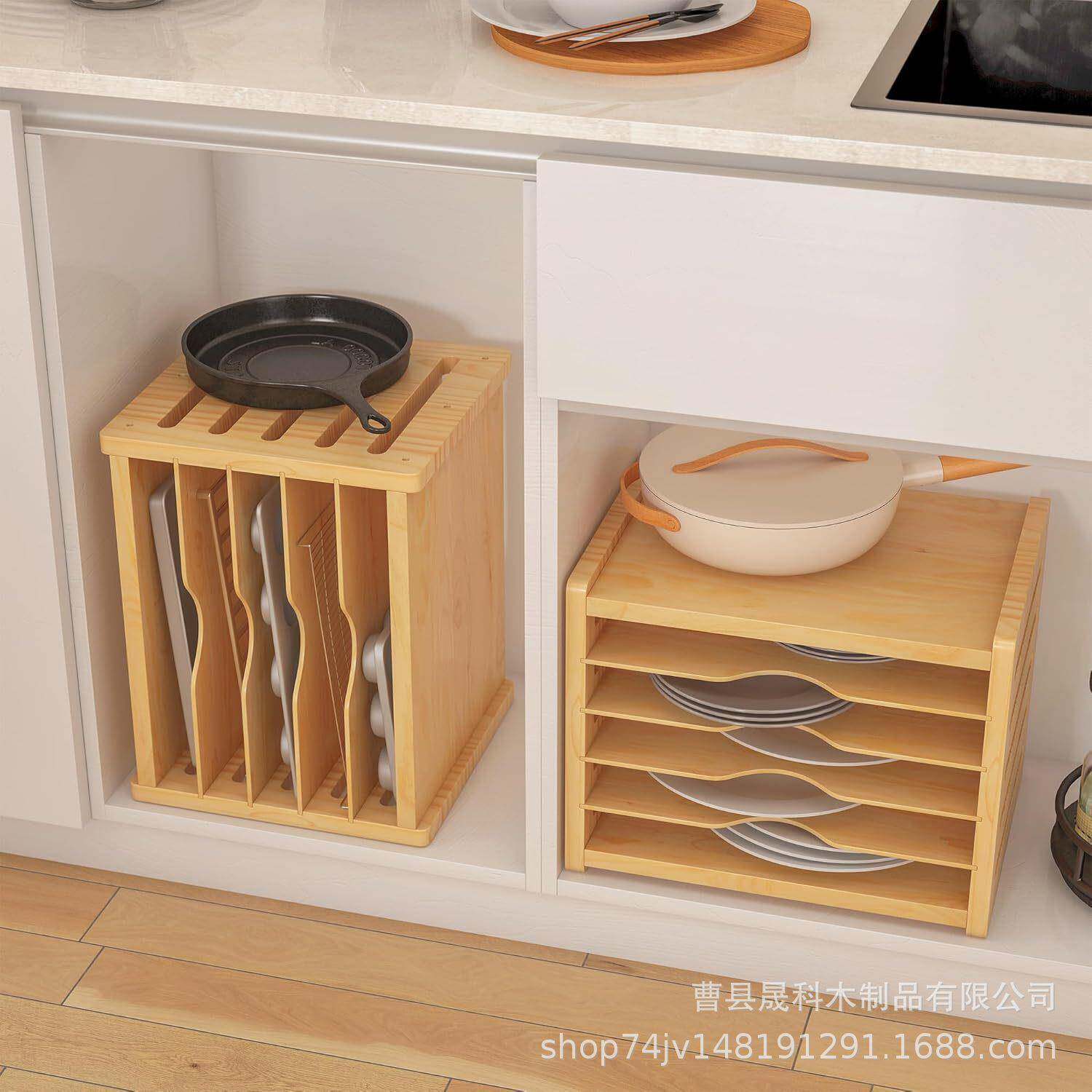 烤子盘盖置物架实木家厨房收纳用架橱层柜多餐具整理架托盘SK2025