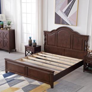 1床.5米单卧人硬9128#靠美式实木床主1.8米双人床床头柜组轻合简