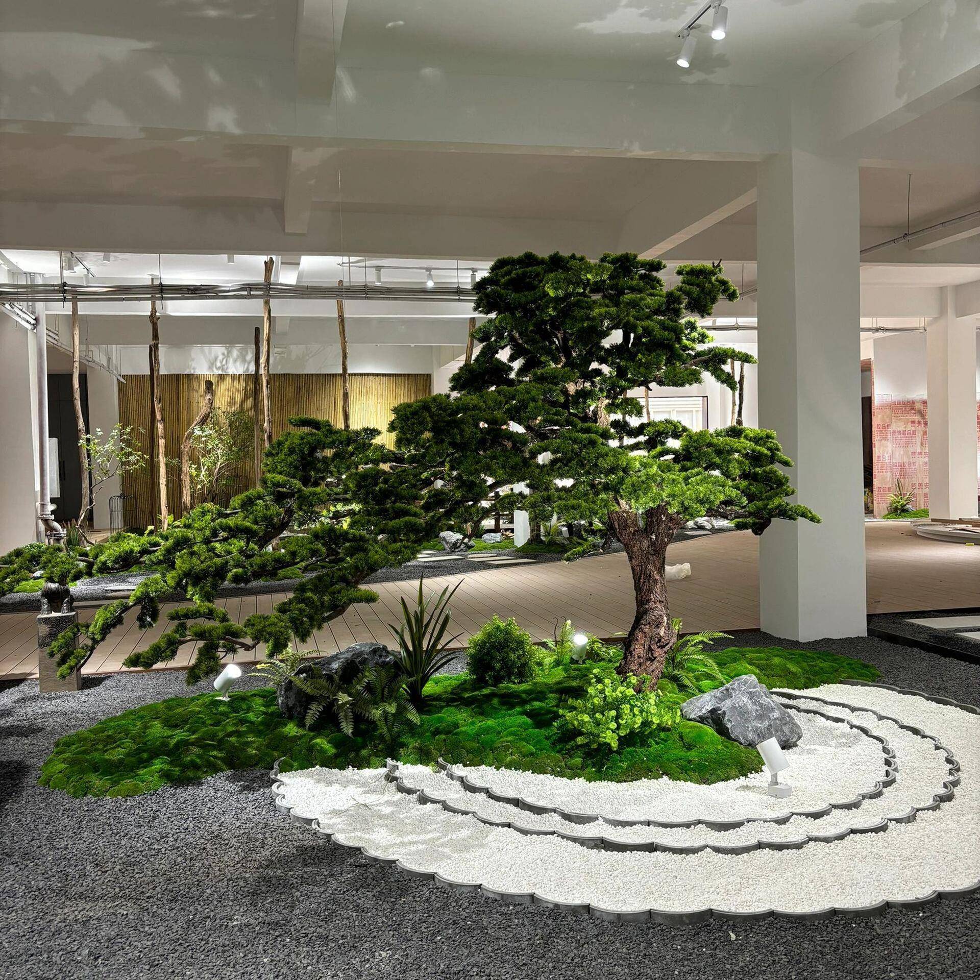 精品仿真迎客大型假树罗汉松新松75395145式室中内造景绿植窗景观