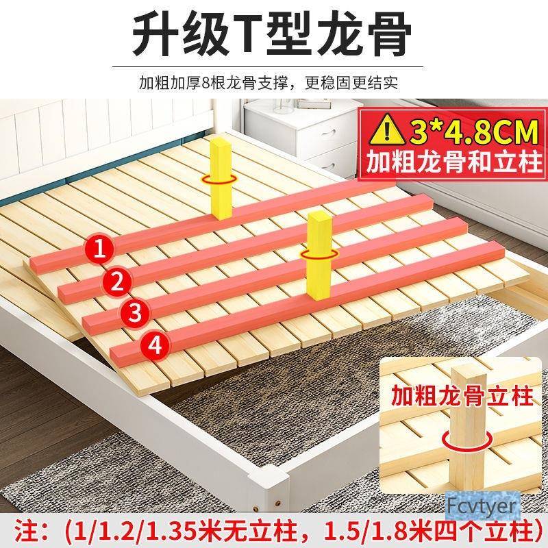 百洛1双人经床现代简约用济型人简易床出租房加米UPX厚原木裸单床