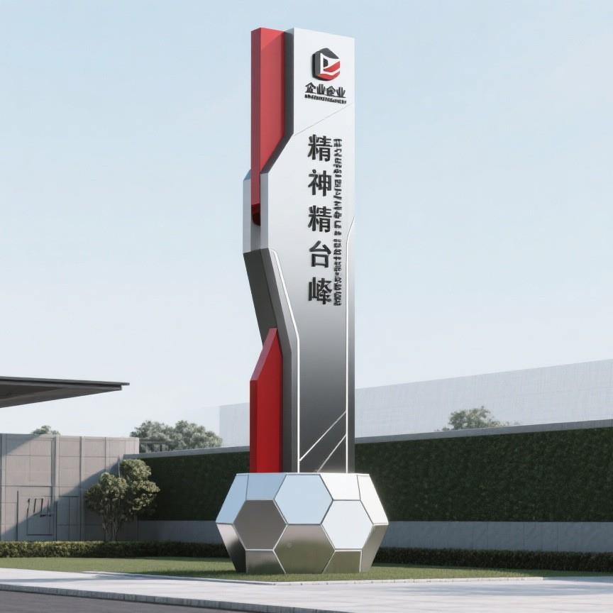 户精神堡垒大型式立导向指示牌停车796商场外导视光景区不发锈钢